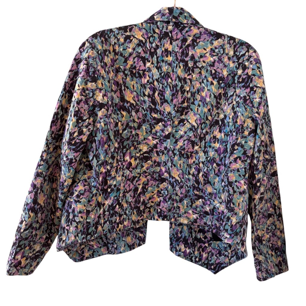 Mossimo Abstract Floral Print Blazer Jacket Multicolor XL purple pink - Picture 7 of 14